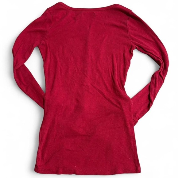 Hollister red long sleeve top - Picture 2 of 5